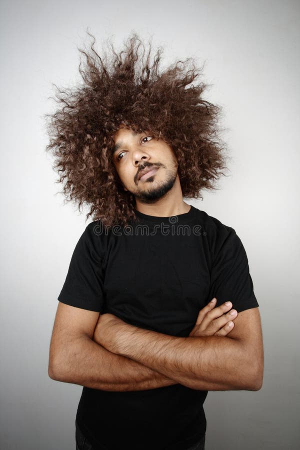 Funky hairstyle man stock image. Image of disco, actor - 24411843