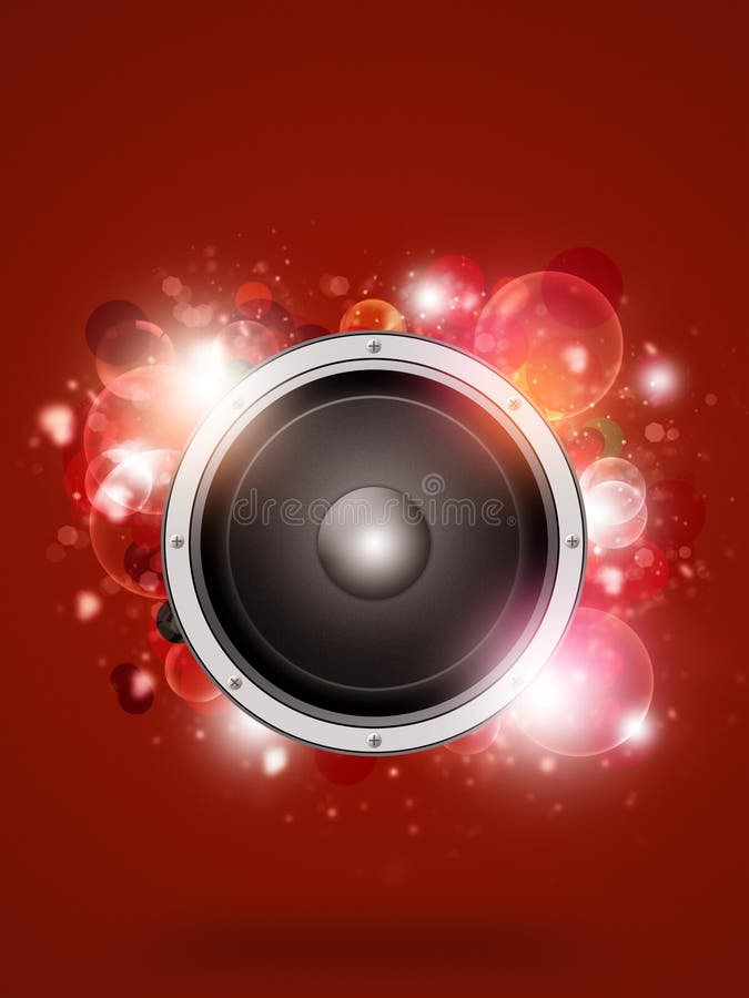 Funky Red Music Background