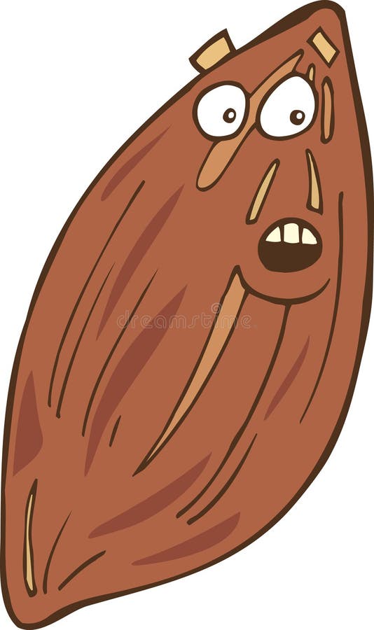 Funny almond stock vector. Illustration of witty, cartoon - 7061826