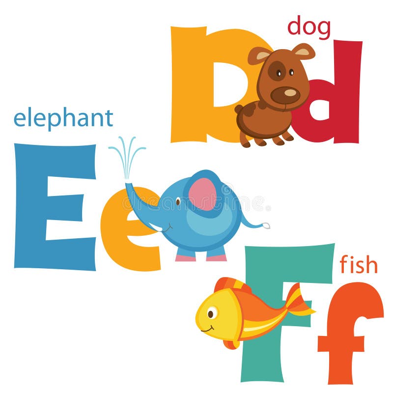 Funny alphabet 2 stock illustration