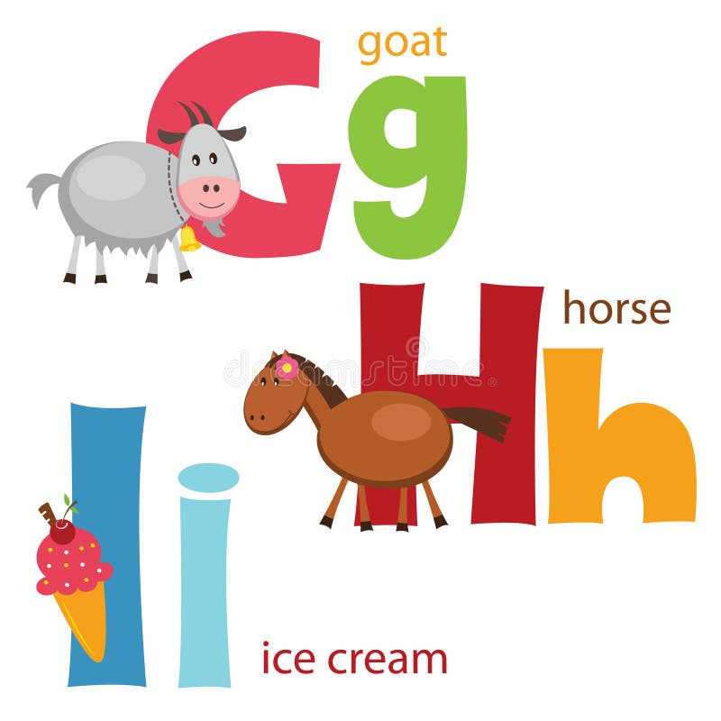 Funny alphabet 4 royalty free illustration