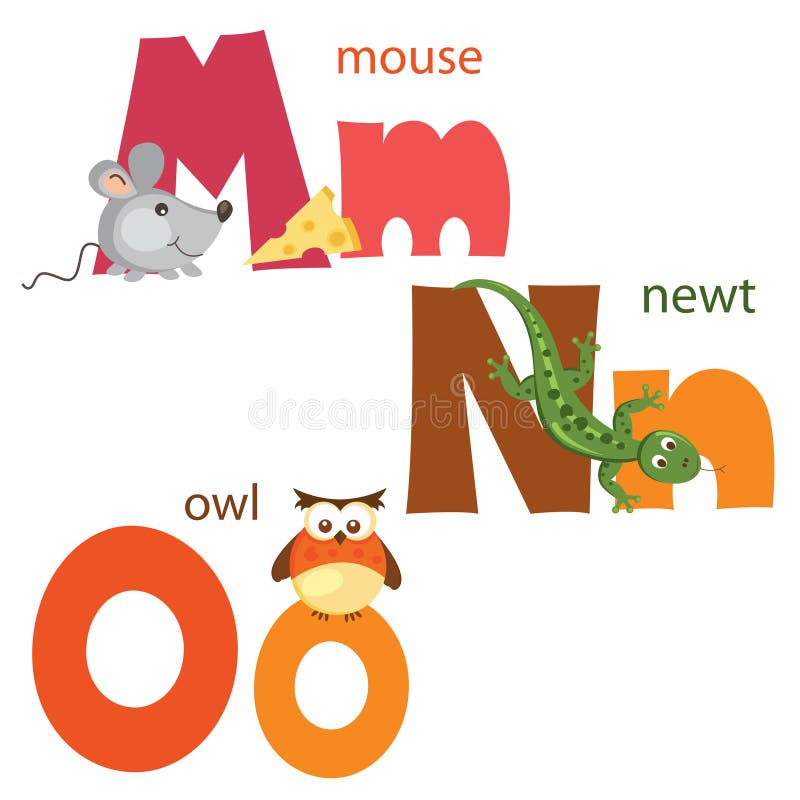 Funny alphabet 5 vector illustration