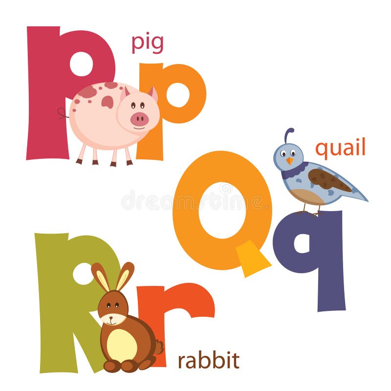 Funny alphabet 6 stock illustration