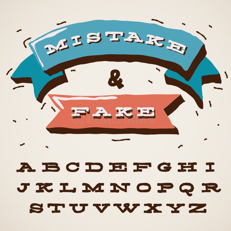 Funny alphabet letters in retro style royalty free illustration Funny alphabet letters in retro style royalty free illustration
