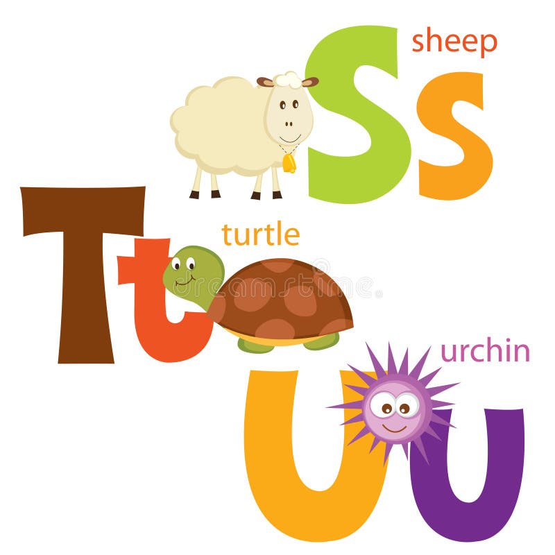 Funny alphabet 7 royalty free illustration