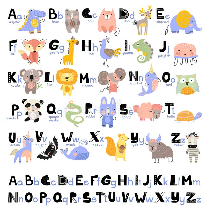 1Funny Alphabet for Young Children with Names and Pictures of Animals Assigned To Each Letter. Learning English for Kids Stock Vector - Illustration of animal, happy: 157121225 1Funny Alphabet for Young Children with Names and Pictures of Animals Assigned To Each Letter. Learning English for Kids Stock Vector - Illustration of animal, happy: 157121225