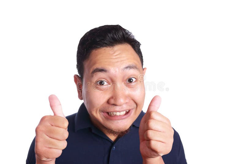 Chinese man with thumbs up
