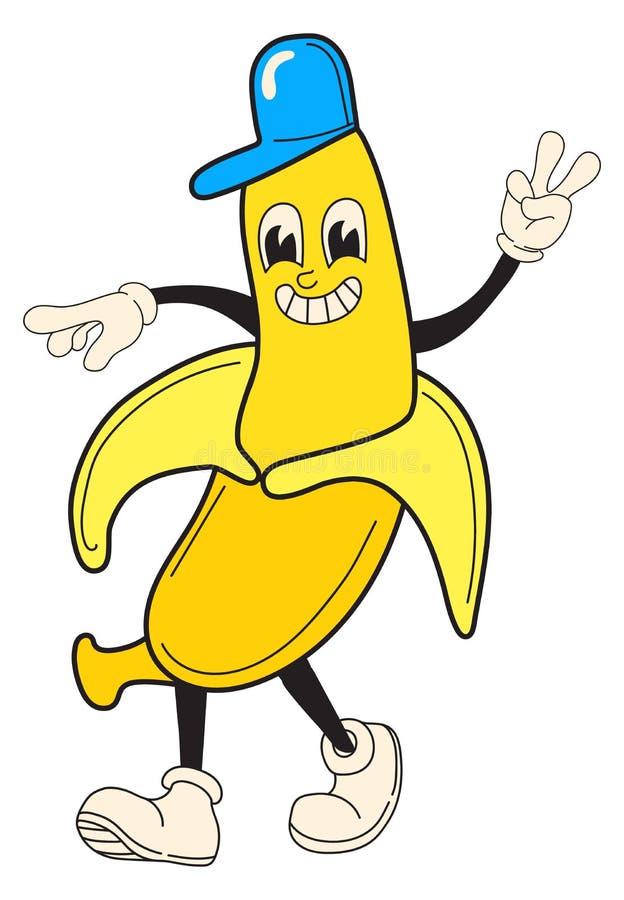 Banana cartoon character stock vector. Illustration of happy - 24706394
