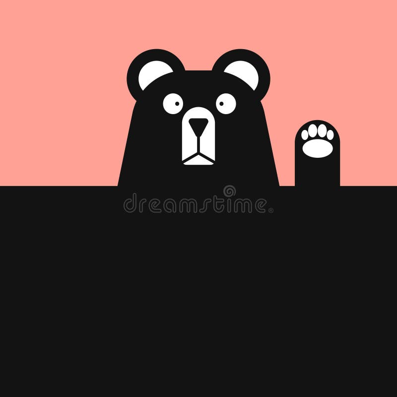 Funny Bear Character Vector Illustration In Flat Style Stock Vector Illustration Of Cheerful