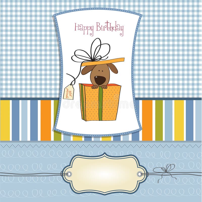 Funny birthday card with dog