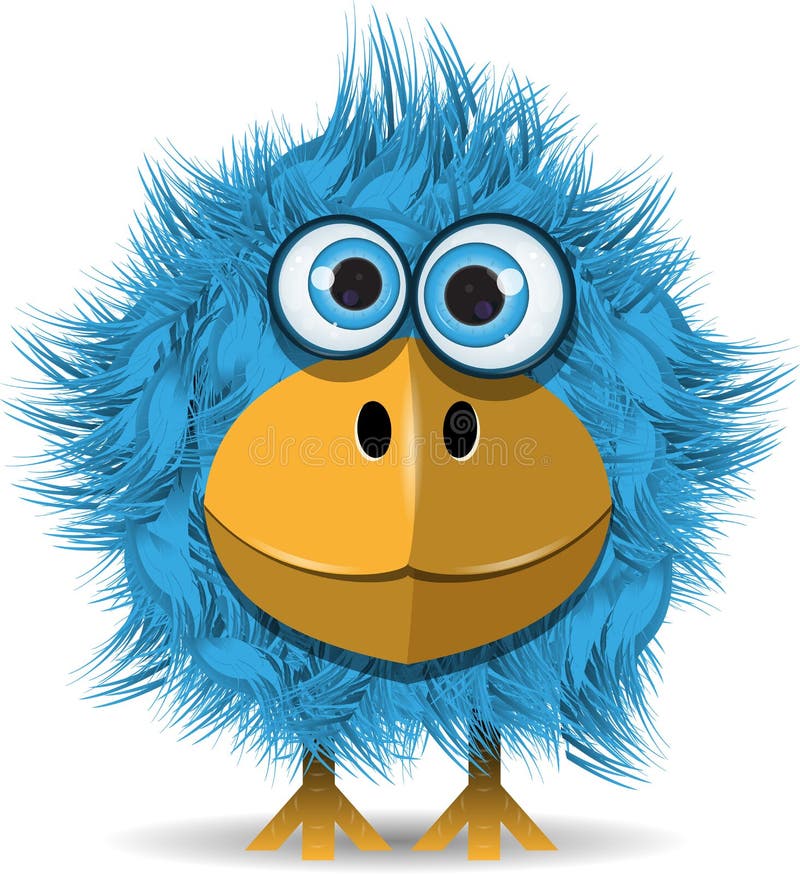 Funny blue bird