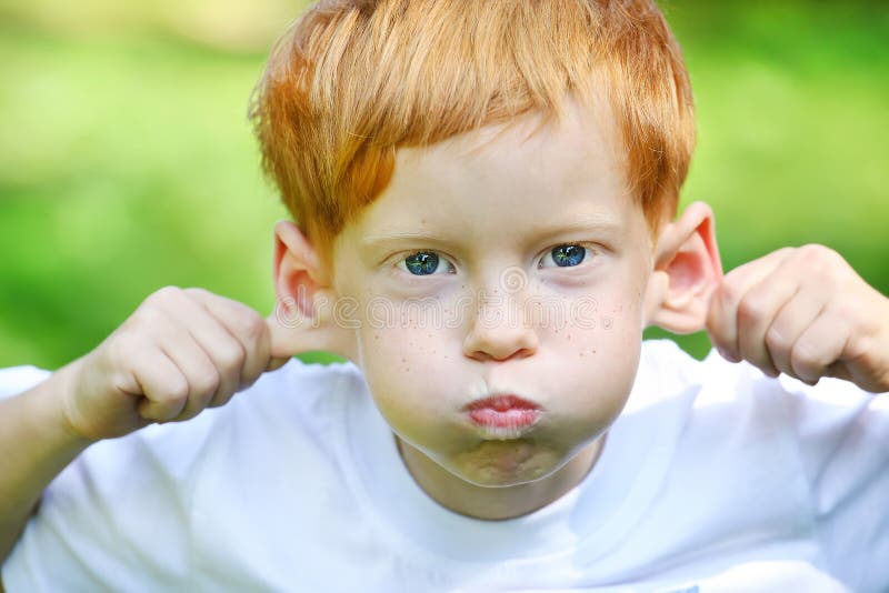 Funny boy stock image. Image of green, summer, child 28814587