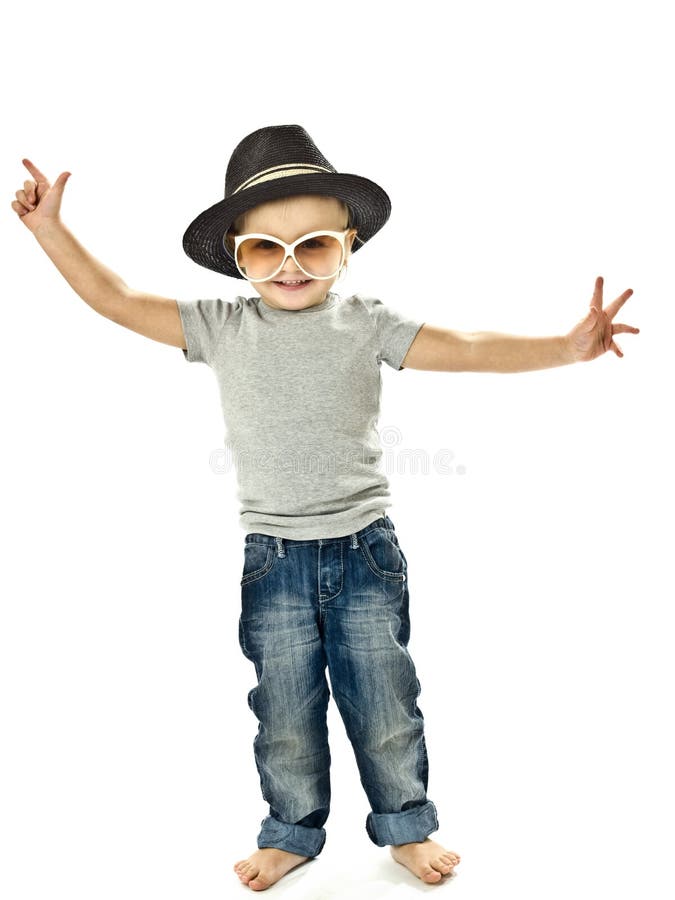 Funny boy dancing stock photo. Image of cheerful, little 22542358