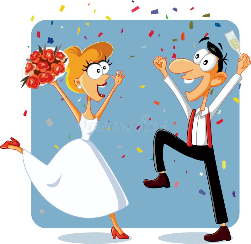 Funny Bride and Groom Dancing at Their Wedding Vector Stock Vector - Illustration of festive, ceremony: 95399570 Funny Bride and Groom Dancing at Their Wedding Vector Stock Vector - Illustration of festive, ceremony: 95399570