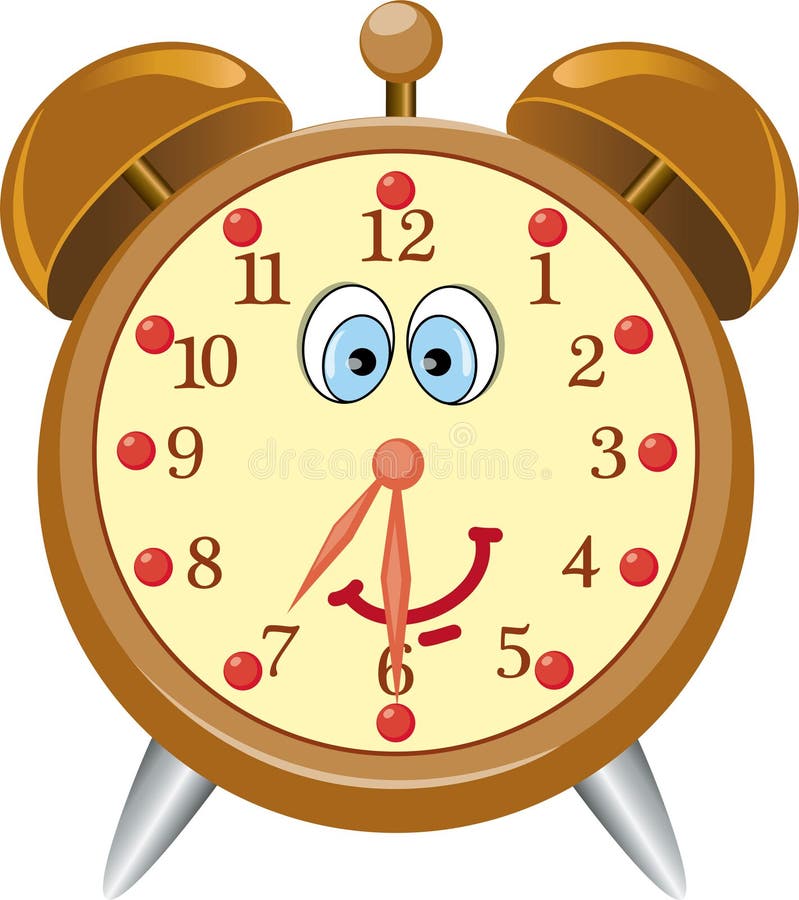 Funny clock for kids stock vector. Illustration of color 24267969