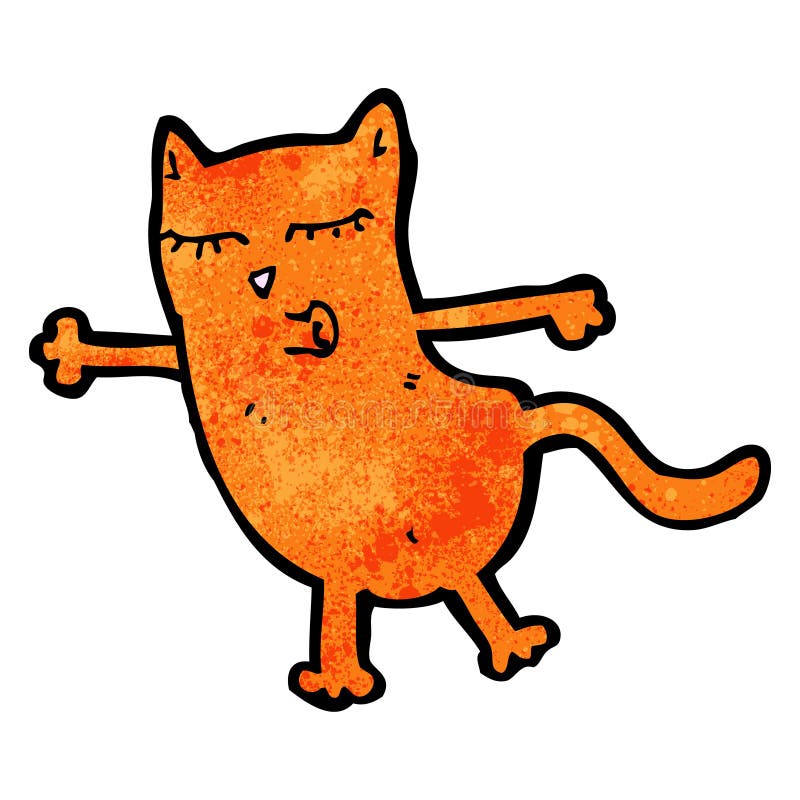 Funny cartoon cat stock vector. Illustration of character - 38053981