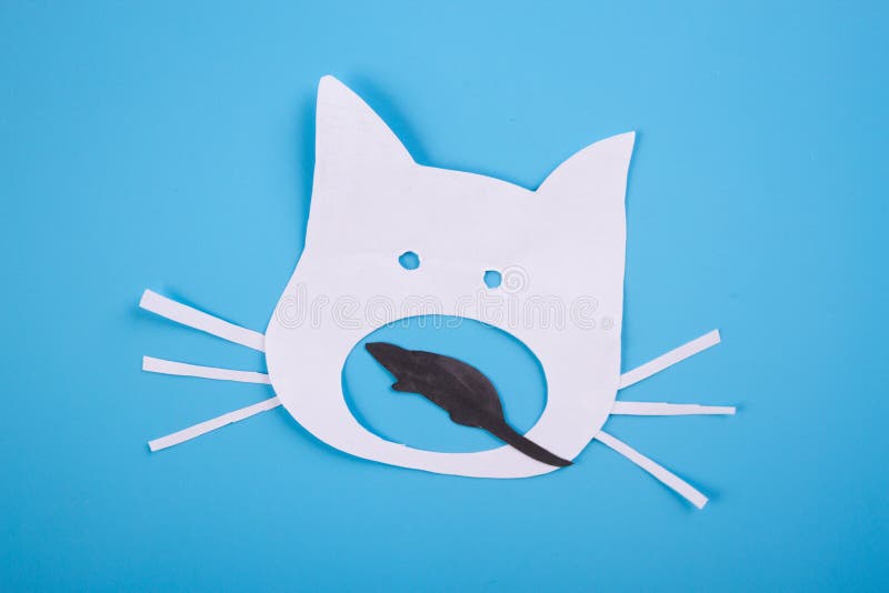 Funny cartoon cat. With open mouth stock image Funny cartoon cat. With open mouth stock image