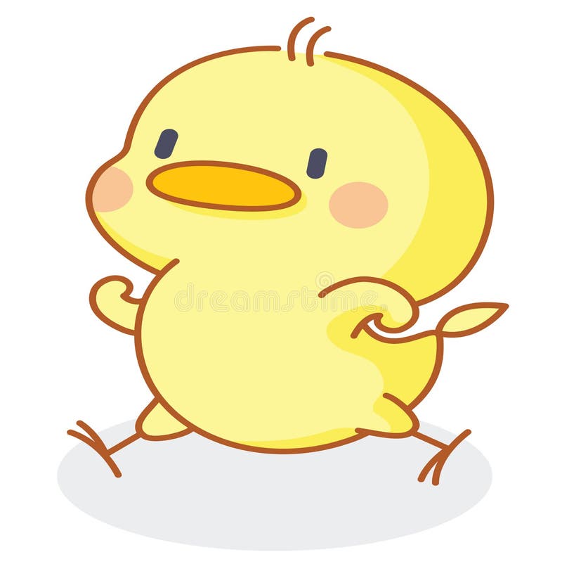 Funny cartoon chicks stock illustration