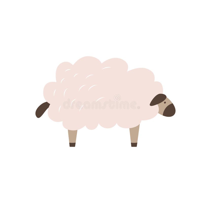 Funny Cartoon Doodle Lamb. Cute Farm Animal. Wool Cattle. Raising Sheep on the  Ranch Stock Vector - Illustration of livestock, lamb: 239429842