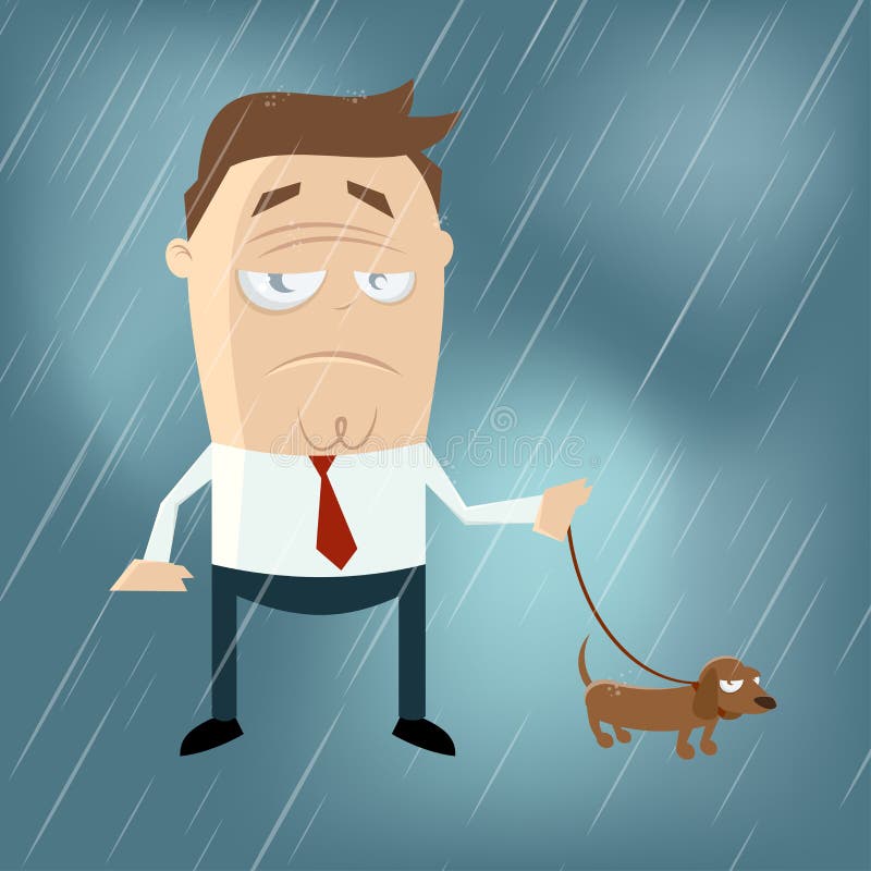 Man Walking Rainy Day Stock Illustrations – 646 Man Walking Rainy Day ...