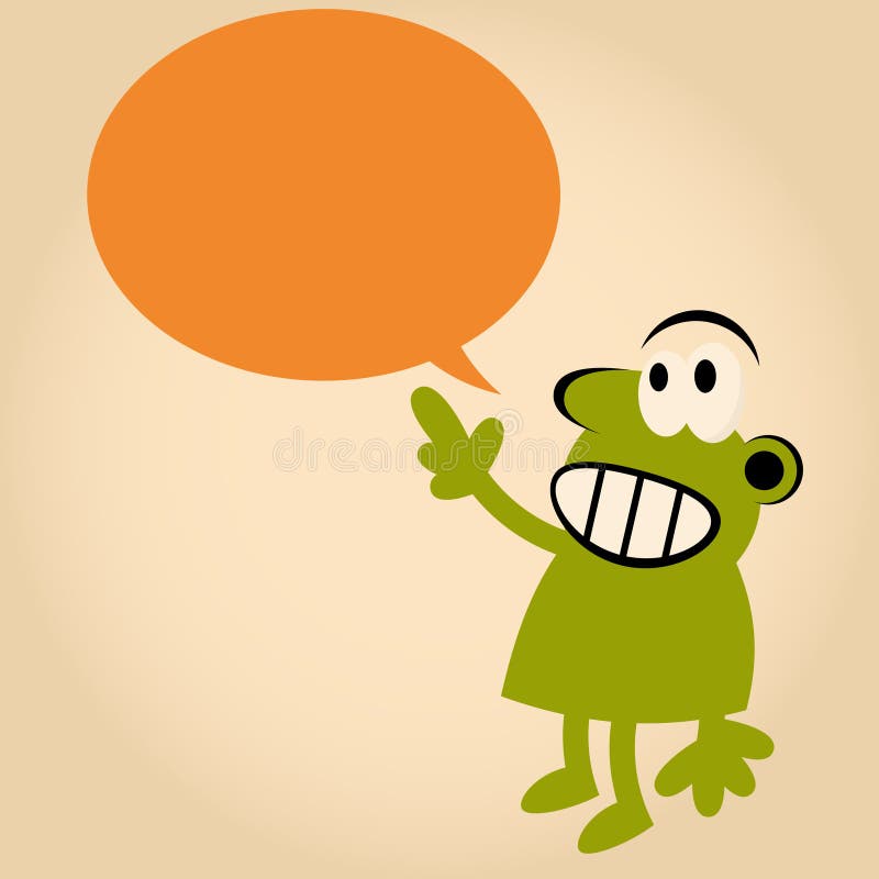Funny Cartoon Man is Speaking Stock Vector Illustration of retro