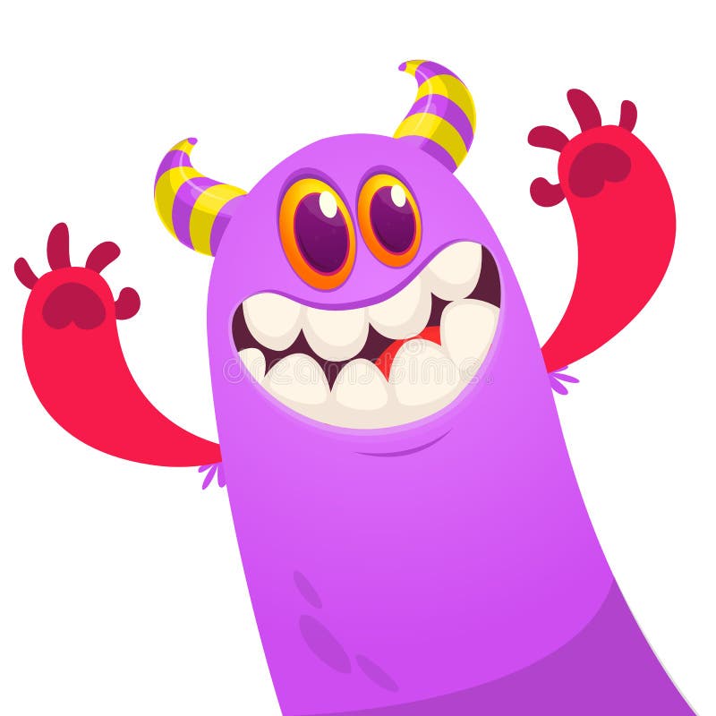 Funny cartoon monster. Vector Halloween illustration stock illustration