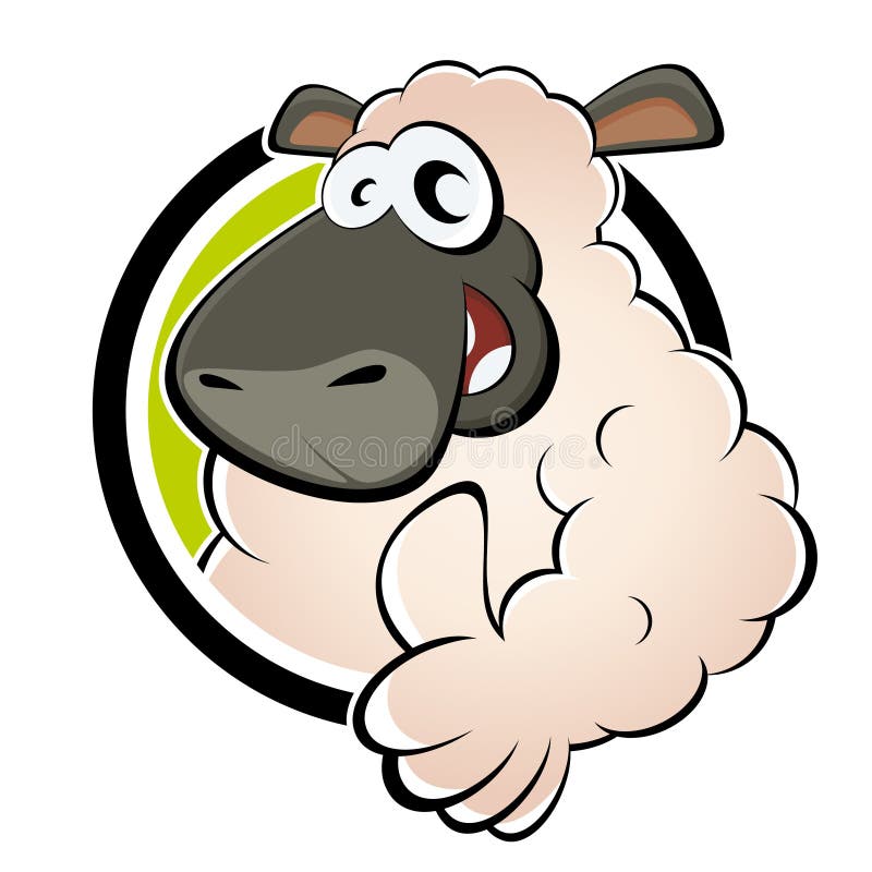 Funny cartoon sheep stock vector. Illustration of icon - 24167485