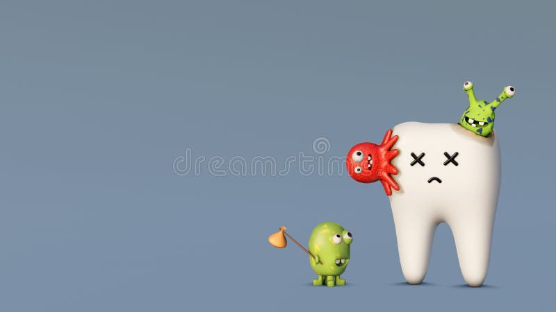 Funny Cartoon Sick Tooth with Bacteria Stock Illustration - Illustration of monster, medical: 229247250 Funny Cartoon Sick Tooth with Bacteria Stock Illustration - Illustration of monster, medical: 229247250