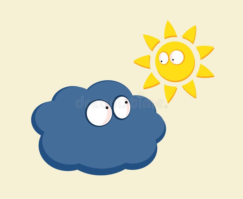 Funny Cartoon Sun and Cloud Looking Stock Vector - Illustration of cartoon, childhood: 77895180 Funny Cartoon Sun and Cloud Looking Stock Vector - Illustration of cartoon, childhood: 77895180
