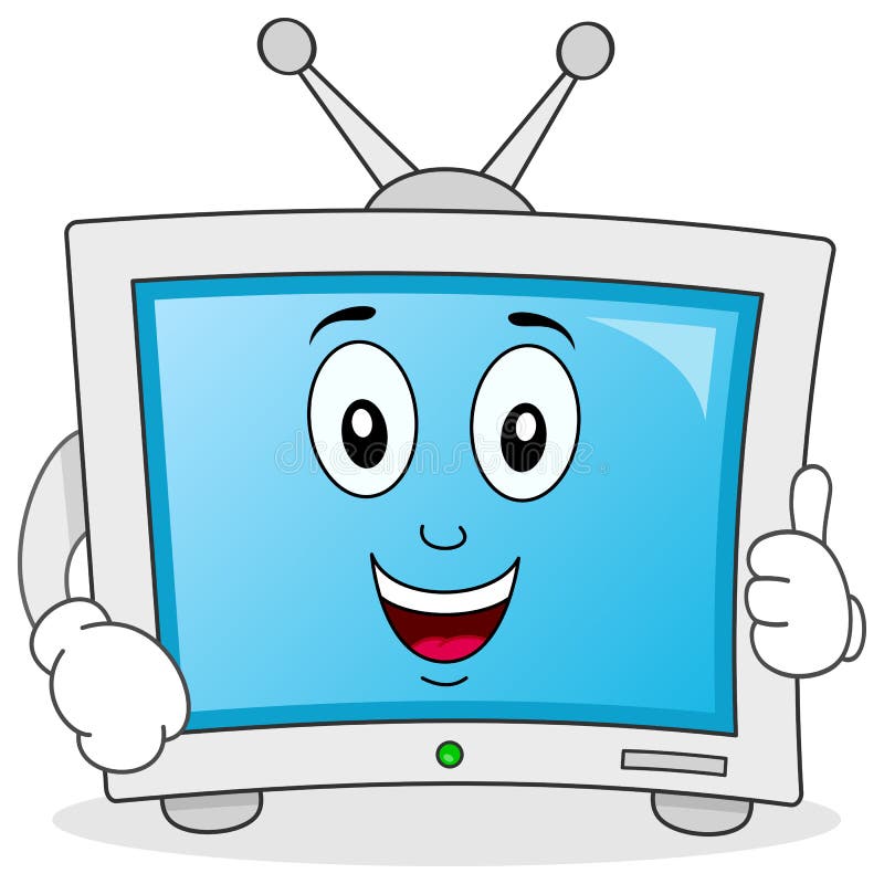 Funny Cartoon Television Character Stock Vector - Illustration of drawing,  symbol: 40375017