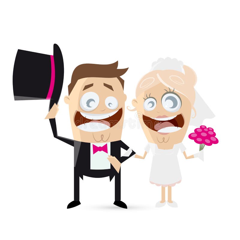 Funny cartoon wedding stock vector. Illustration of graphic - 56691974 Funny cartoon wedding stock vector. Illustration of graphic - 56691974