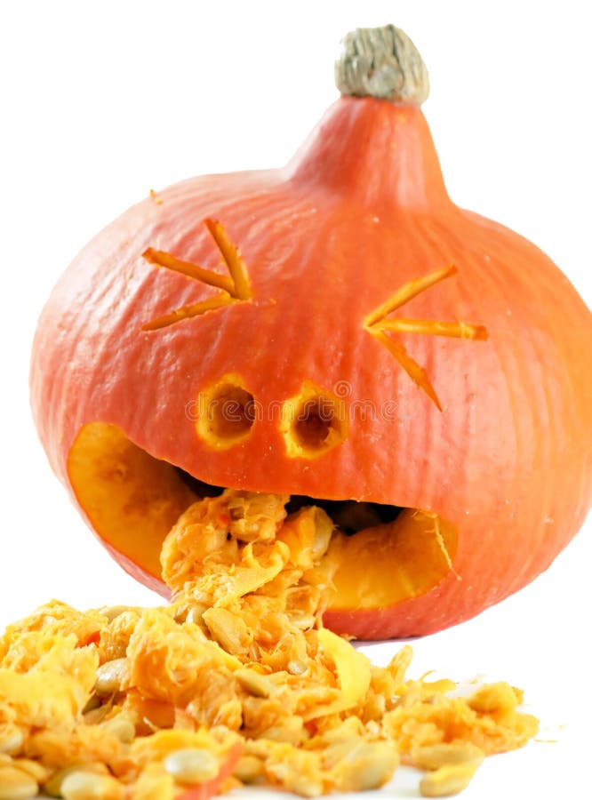 Funny carved pumpkin stock photo. Image of creepy, empty - 11119264