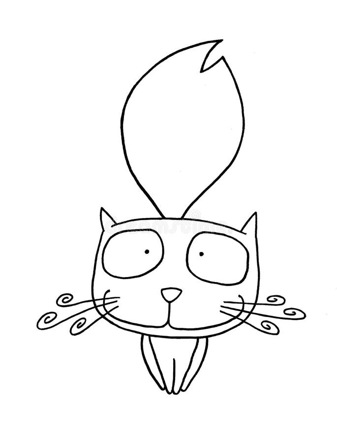 Funny cat stock illustration