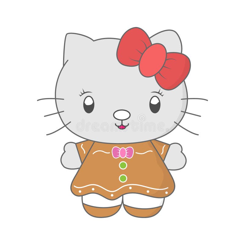 Funny cat. Color filled contour for children`s development, creative design and congratulations royalty free illustration
