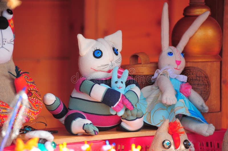 Funny cat toy stock photo. Image of animal, colorful 25557866