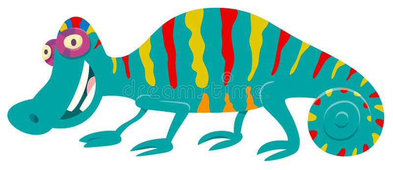 Chameleon Comic Stock Vector Illustration Of Friendly