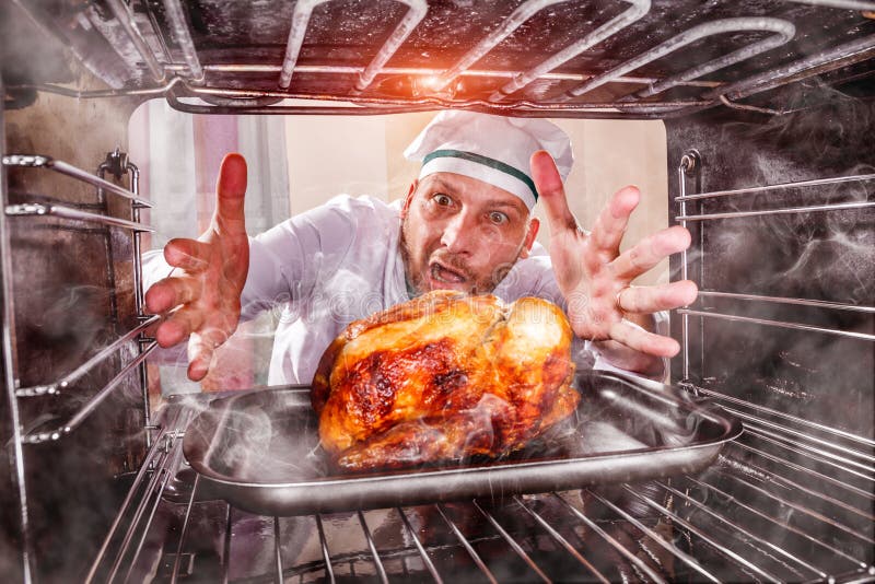 Funny Chef Perplexed and Angry. Loser is Destiny! Stock Image - Image ...