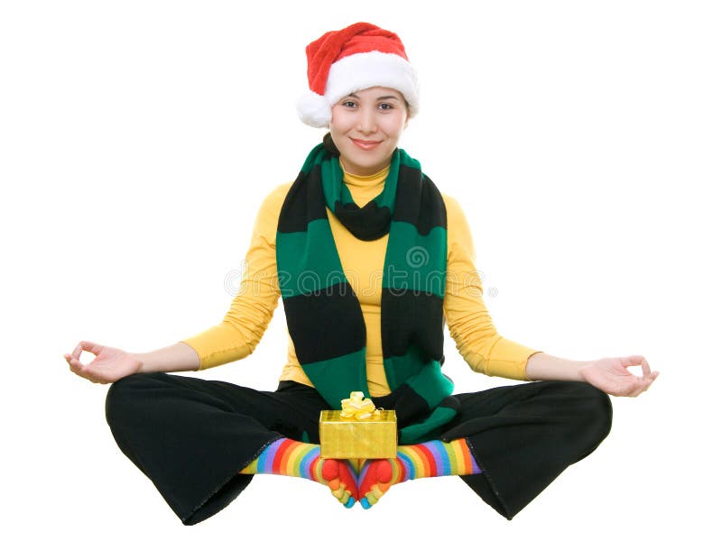 Funny christmas yoga