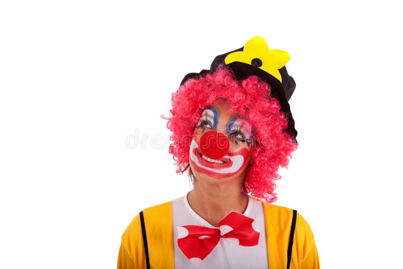Funny clown stock photography