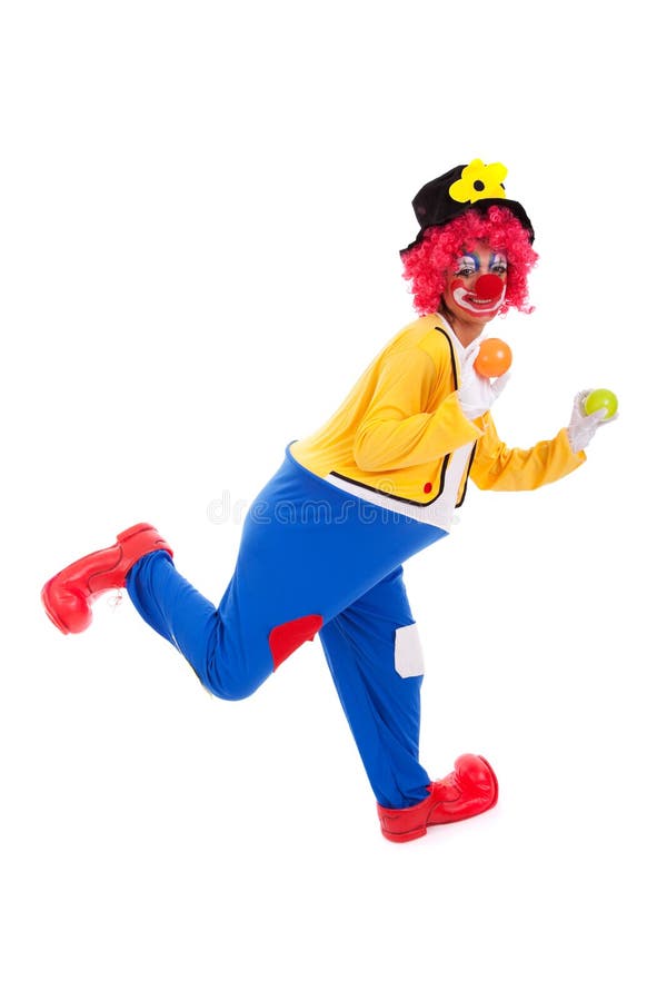 Funny clown stock photo