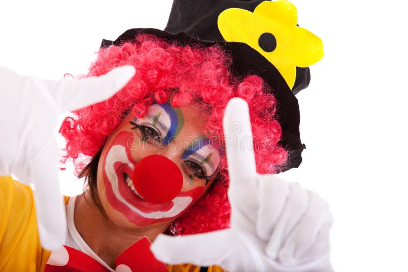 Funny clown stock image
