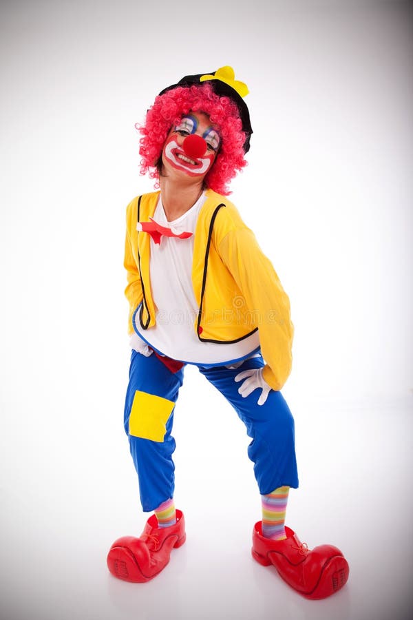 Funny clown stock photos