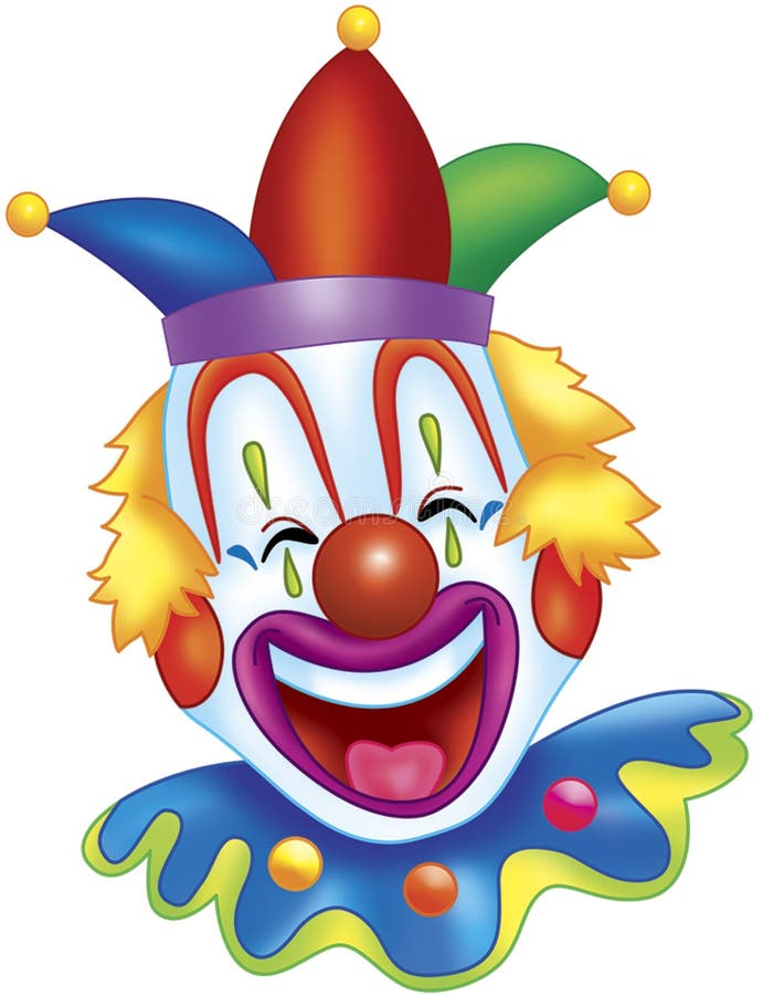 Funny clown stock illustration. Illustration of drawing - 7940313