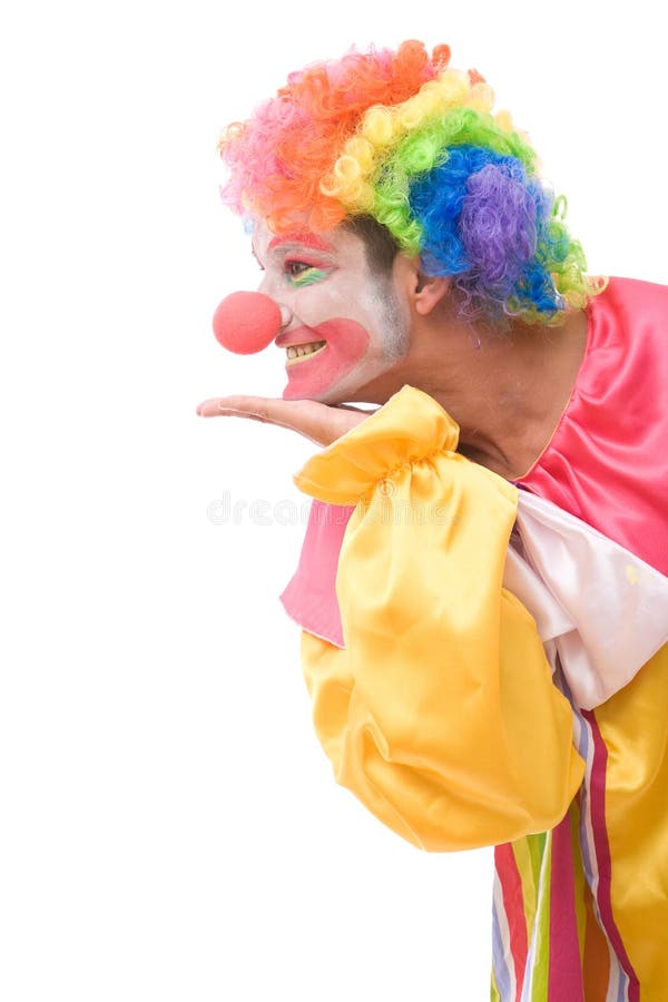 Funny clown stock photo
