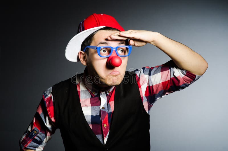Funny clown stock image