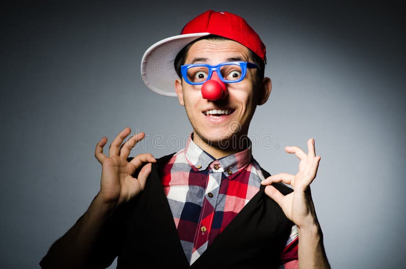 Funny clown stock image