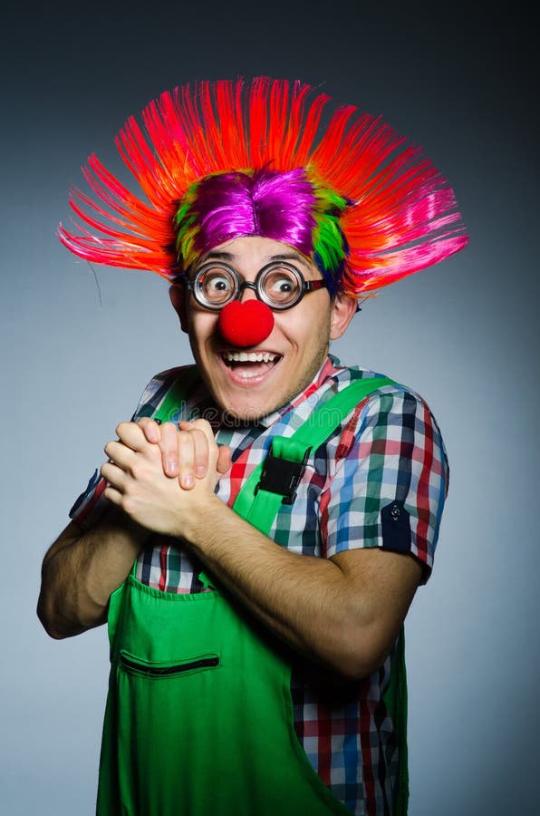 Funny clown stock photography