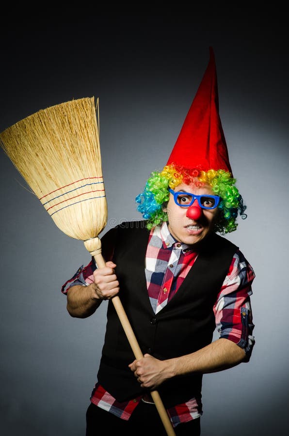 Funny clown stock photos