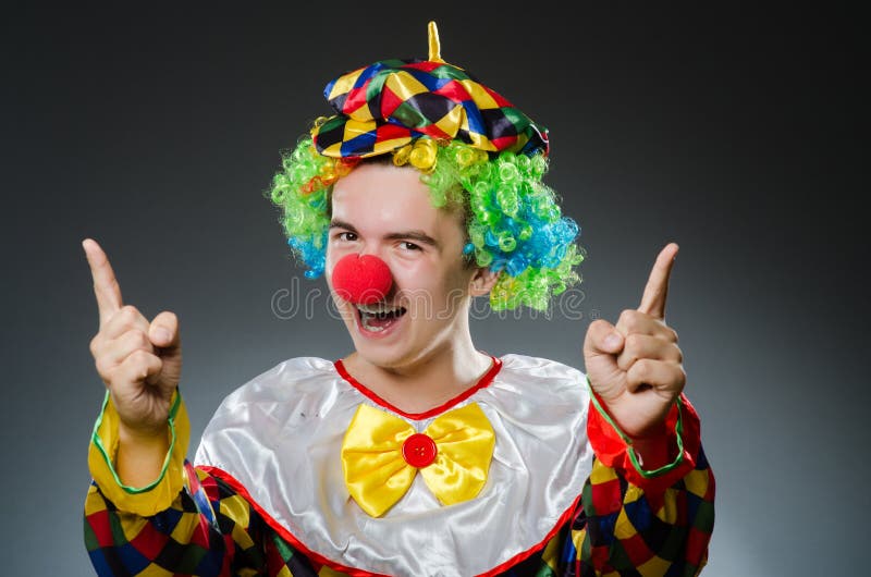Funny clown stock image