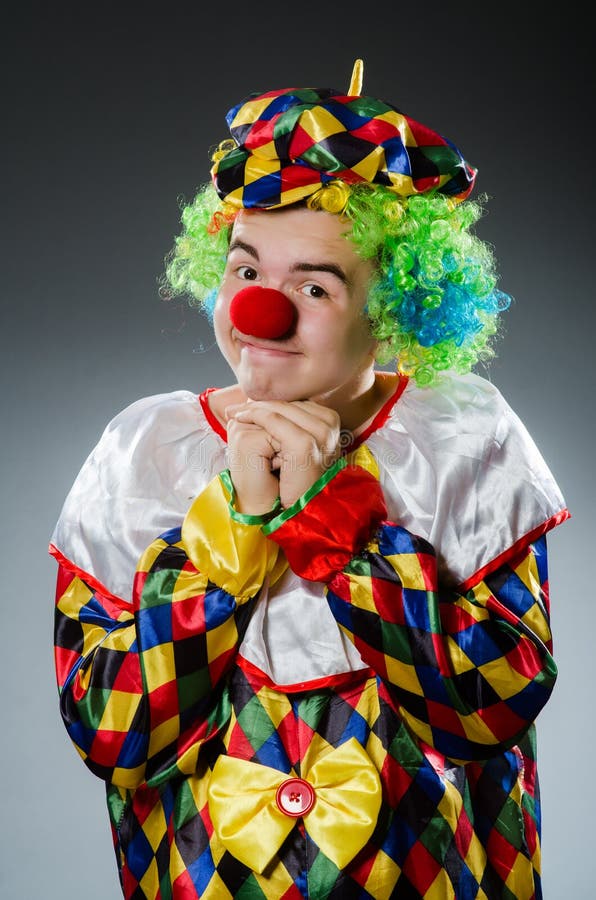 Funny clown in humor stock photography